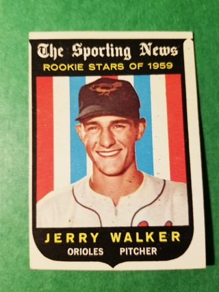 1959 - TOPPS EXMT - NRMT BASEBALL - CARD NO. 144 - JERRY WALKER ROOKIE  - ORIOLES