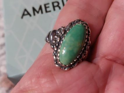 Sterling silver turquoise ring size 10, retails $120