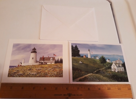 2 Lighthouse Notecards with Envelopes