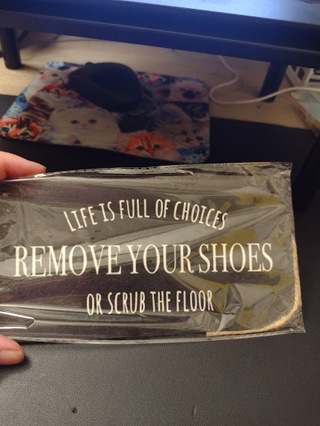 Sign - Remove Your Shoes