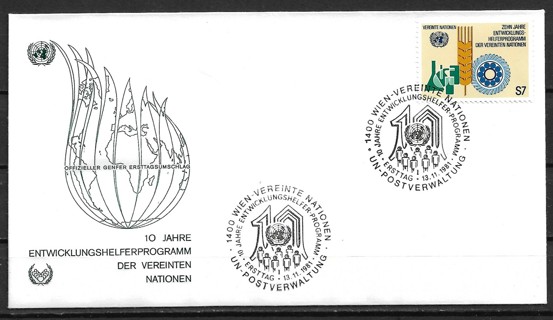 1981 UN Vienna Sc23 7s Volunteers Program FDC