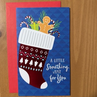 Stocking Money Holder Christmas Card 