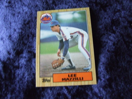 1987 Lee Mazzilli New York Mets Topps Card #198