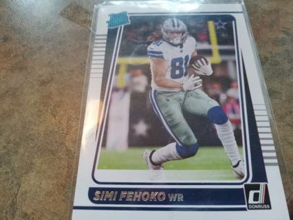 2021 DONRUSS RATED ROOKIE SIMI FEHOKO DALLAS COWBOYS FOOTBALL CARD# 292