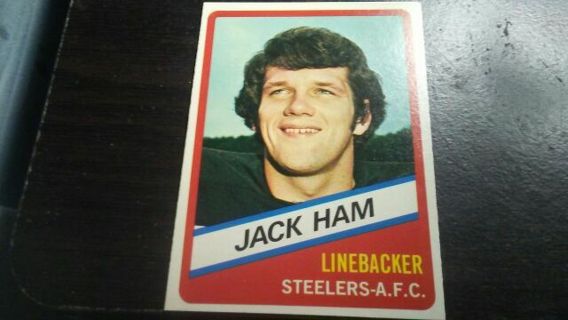 RARE ORIGINAL 1976 WONDER BREAD ALL STAR SERIES JACK HAM STEELERS FOOTBALL CARD# 18