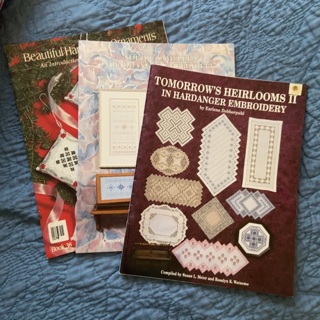 Lot of 3 vintage Hardanger Embroidery books 
