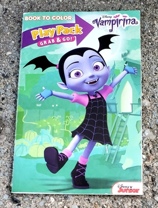 DISNEY VAMPIRINA SMALL COLORING BOOK WITH STICKERS USE YOUR OWN CRAYONS 