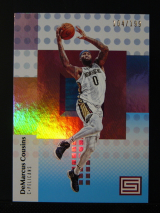 2017-18 Panini Status "Blue" Parallel #96 DeMarcus Cousins (Pelicans) S/N #104/199