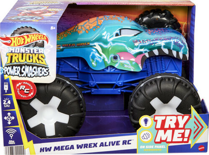 Mattel - Hot Wheels Monster Trucks 1:15 Scale Mega-Wrex Alive R/C Vehicle