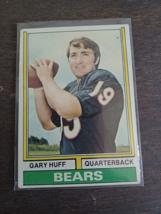 1974 TOPPS #367 GARY HUFF  Chicago Bears ROOKIE CARD 