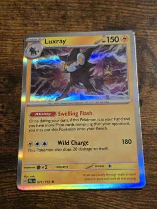 Pokemon Luxray holo rare card 071/193