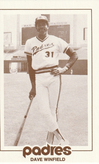 Dave Winfield, San Diego Padres ,1977 team event schedule card