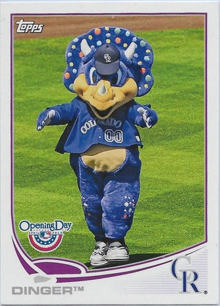 2013 Topps Opening Day Mascots #M18 Dinger Colorado Rockies