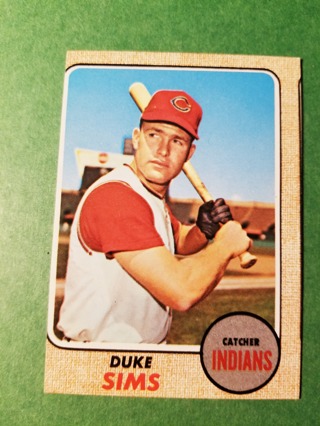 1968 - TOPPS EXMT - NRMT BASEBALL - CARD NO. 508 - DUKE SIMS - INDIANS