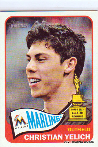 Christian Yelich, 2014 Topps AllStar ROOKIE Card #268, Florida Marlins, Milwaukee Brewers, (LB2)