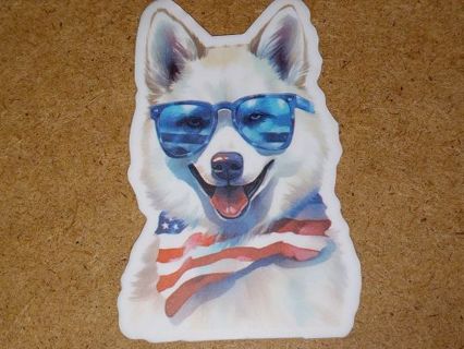 Dog one nice vinyl sticker no refunds regular mail only Very nice quality!