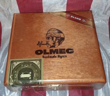 Olmec modern wood cigar box