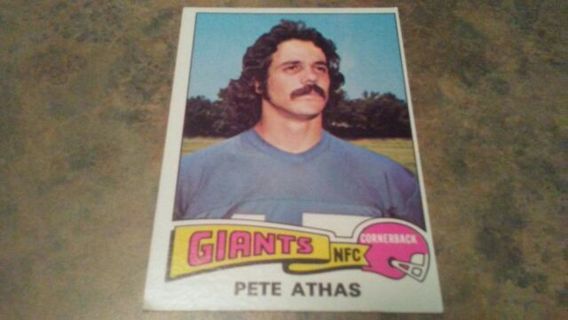 1975 TOPPS PETE ATHAS NEW YORK GIANTS FOOTBALL CARD# 484