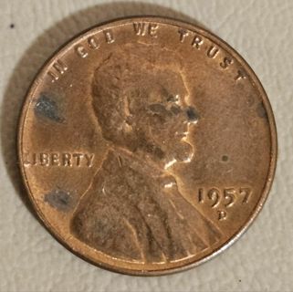 1957 D Copper Lincoln Wheat Cent