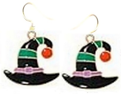 GP ENAMEL WITCHES HAT EARRINGS STYLE 3 (PLEASE READ DESCRIPTION