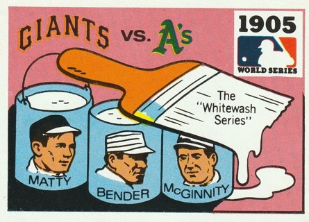 1968 LAUGHLIN MLB WORLD SERIES #3 1905 GIANTS VS A'S