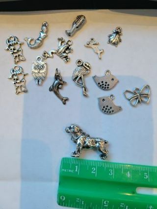 Silvertone Charms - Lot of 4- Choices! - jewelry making supplies