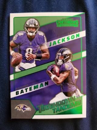 2022 Panini Contenders Touchdown Tandems Emerald Baltimore Ravens