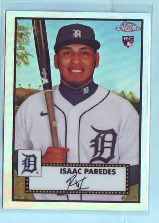 2021 Topps 1952 Chrome Isaac Paredes ROOKIE Baseball Card # 40 Tigers