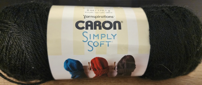 Free: NEW - Caron Simply Soft Yarn - Black - Crochet - Listia