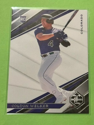 2022 Panini Chronicles Limited Colton Welker Rookie #7 Rockies