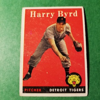 1958 - TOPPS BASEBALL CARD NO. 154 - HARRY BYRD  - TIGERS