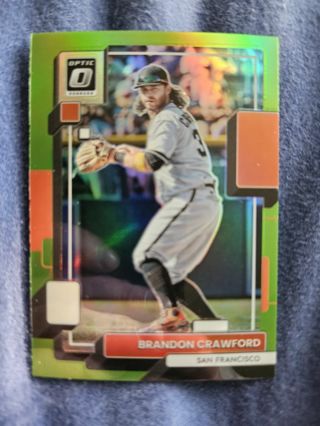 2022 Donruss Optic Lime Green Brandon Crawford