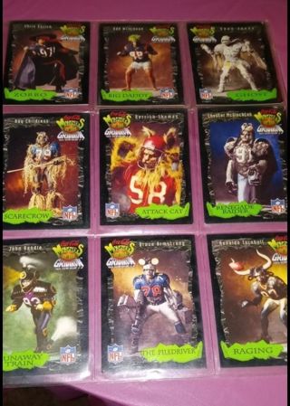 1994 Coca Cola Monsters of the Grid Iron cards