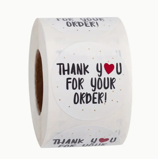 100 Thank You For Your Order Stickers