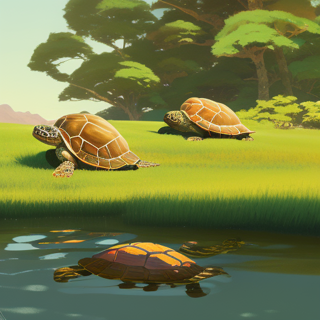 Listia Digital Collectible: Sun Bathing Turtles