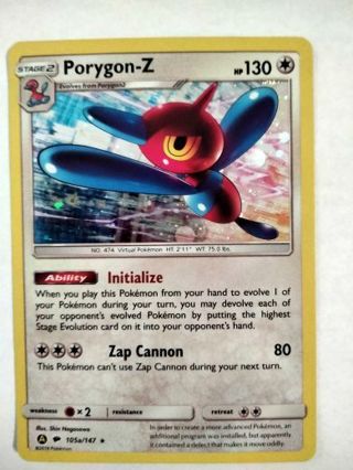 Porygon-z 105a/147 rare holo nm pokemon