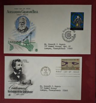 Two Alexander Graham Bell First Day Covers