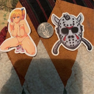 2 New Jason and Sexy Lady Decal Stickers