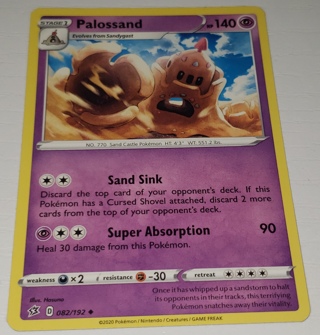 ⚡ Pokemon Card Palossand 082/192 ⚡ 130 HP SWSH Rebel Clash