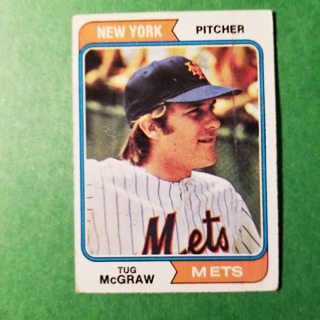 1974 - TOPPS EXMT - NRMT BASEBALL - CARD NO - 265 - TUG McGRAW - METS