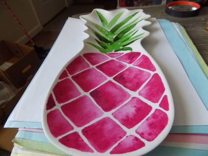 14 inch Melamine pink pineapple serving tray # 2