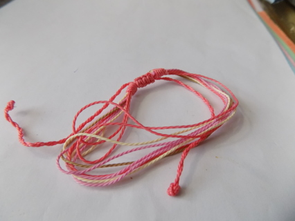 Bracelet string peach and pink