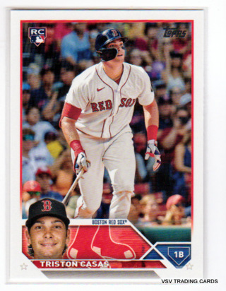 Triston Casas, 2023 Topps Series One ROOKIE Card #92, Boston Red Sox, (LB10)