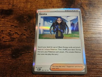 Pokemon Greeta 188/197 rare holo card