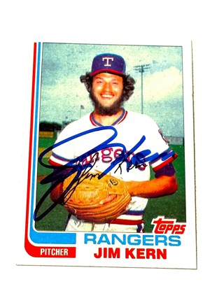 Autographed 1982 Topps Jim Kern #463 Texas Rangers