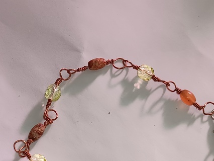 Bracelet with beads and wire 