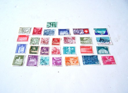 Switzerland Postage Stamps Used/Cancelled Set of 28