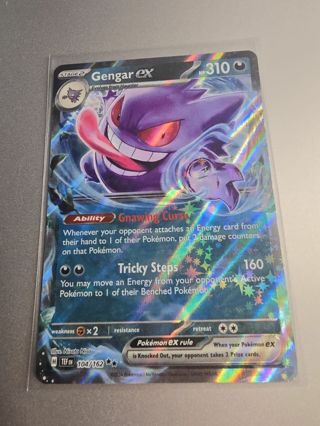 Pokemon Gengar EX 104/162 holo rare card