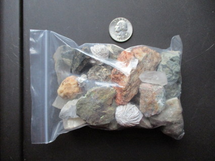 Bag of Assorted Rocks, Minerals, Fossils & Crystals