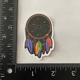 Black and rainbow dreamcatcher large sticker decal NEW 